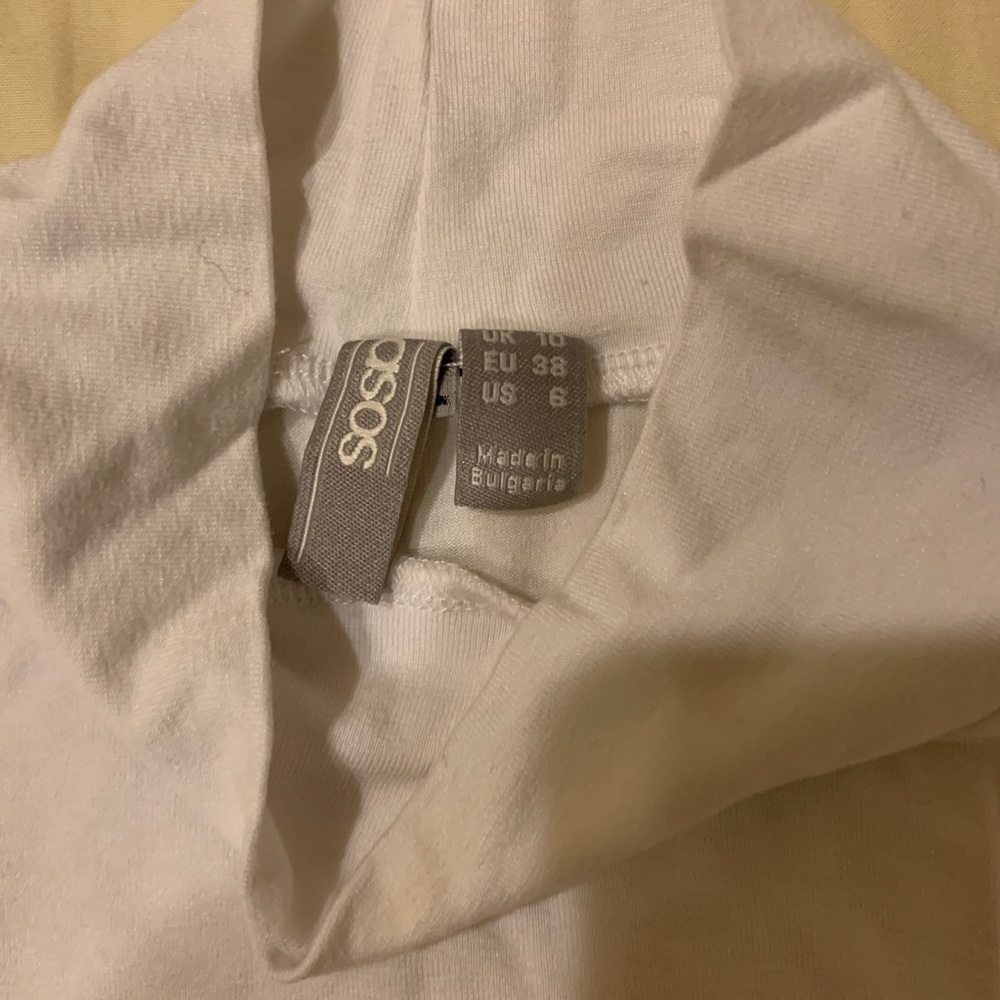 ASOS basic mock neck T-shirt (white)